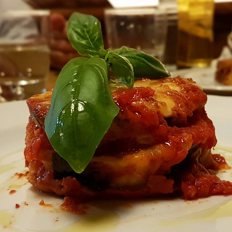 Onde comer em Roma - Berinjela parmigiana - Osteria Circo - Blog Vou pra Roma
