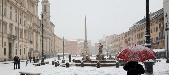 Neve em Roma é possível
